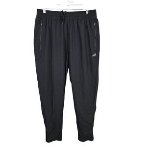 Mens BCG Black Athletic Jogger Pants Polyester Blend Elastic Waist Drawstring XL